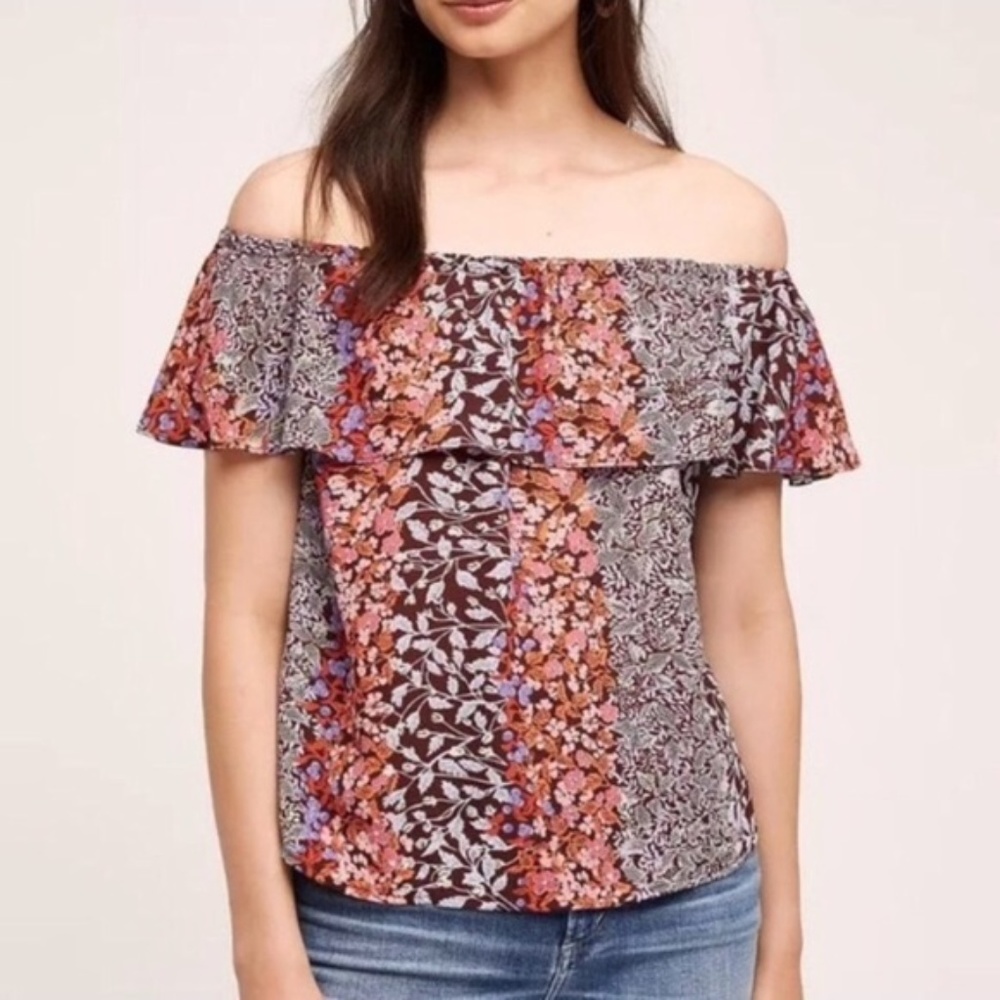 Anthropologie Maeve Vallita Off The Shoulder Top S